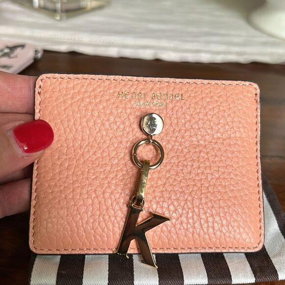 Henri Bendel Card Case with Charm Letter K NWT - Picture 2 of 8